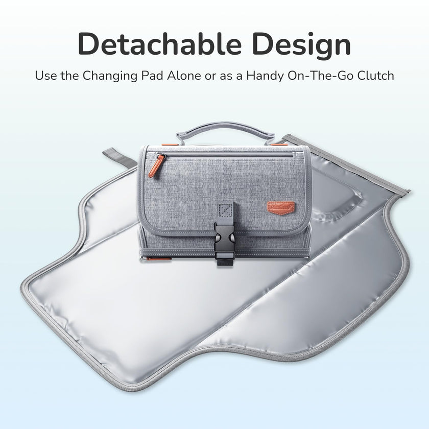 Portable Diaper Changing Pad for Baby, Detachable Travel Changing Pad with Baby Wipes Pocket, Gifts for Baby Shower, Newborn Girls and Boys 🍁 All In One Marketplace Canada