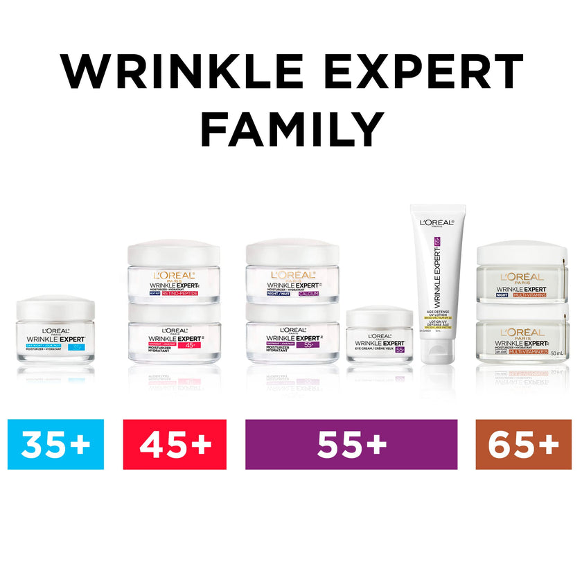 L’Oréal Paris Wrinkle Expert 35+ Anti Aging Day Face Moisturizer & Night Face Cream, Collagen Cream for Face to Reduce the Look of Wrinkles, Provides 24HR Hydration, 50mL 🍁 All In One Marketplace Canada