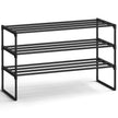 SONGMICS Shoe Rack, 3-Tier Shoe Organizer, Sturdy Storage Shelf, Upright or Upside Down, for 16-20 Pairs, Stackable, for Entryway, 30 x 92 x 55 cm, Black ULSA303B02 🍁 All In One Marketplace Canada