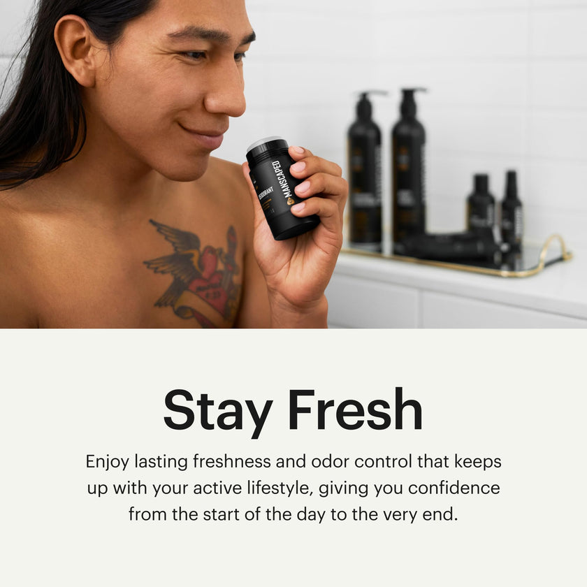 MANSCAPED® UltraPremium Deodorant, Aluminum-Free Clear Formula, Soft and Comfortable with Cologne-Quality Fragrance for Under Arm Odor Protection, 2.65 oz Stick (1 Pack) 🍁 All In One Marketplace Canada