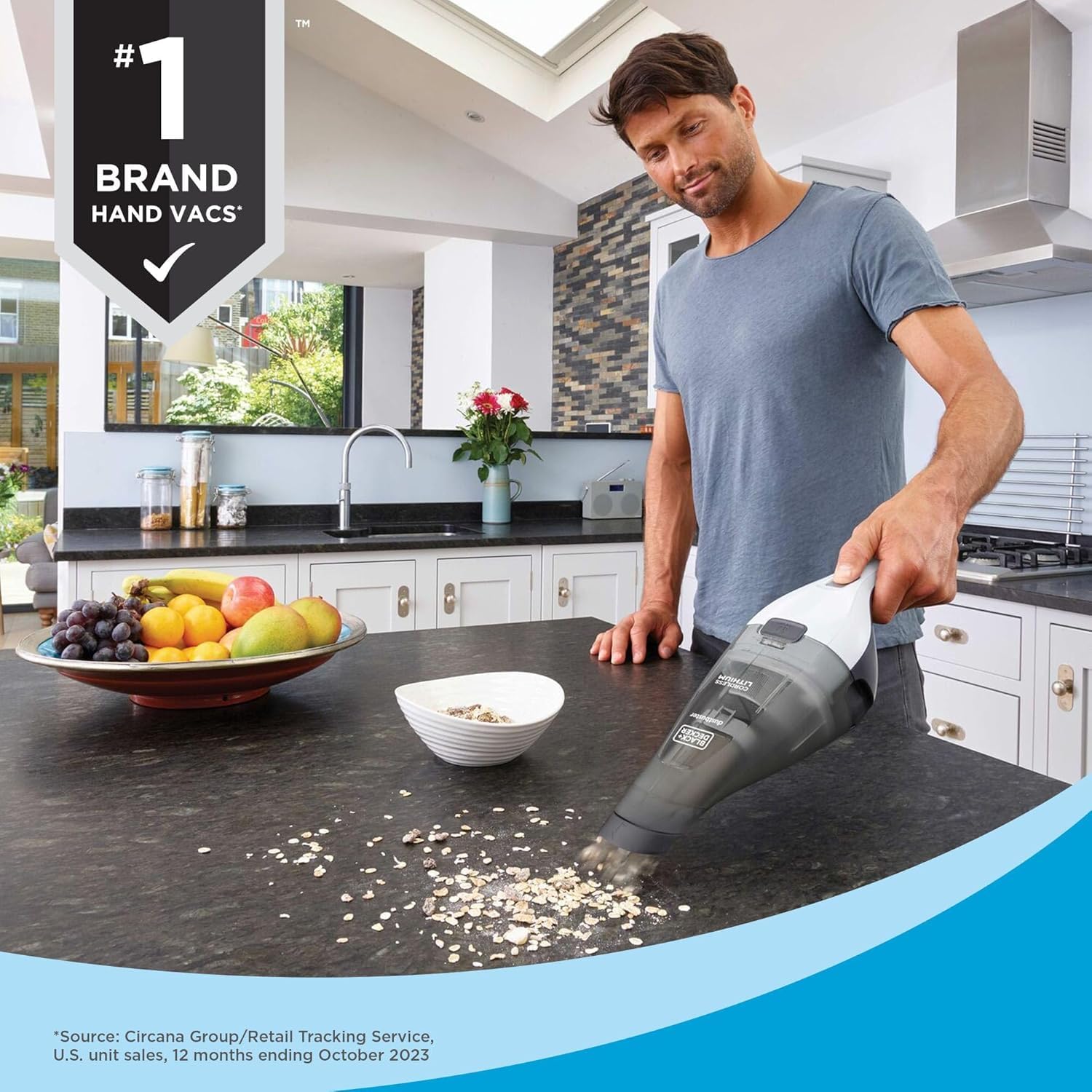BLACK+DECKER dustbuster QuickClean Cordless Handheld Vacuum, White (HNVC215B10), Dirt Bowl and Fliter 🍁 All In One Marketplace Canada