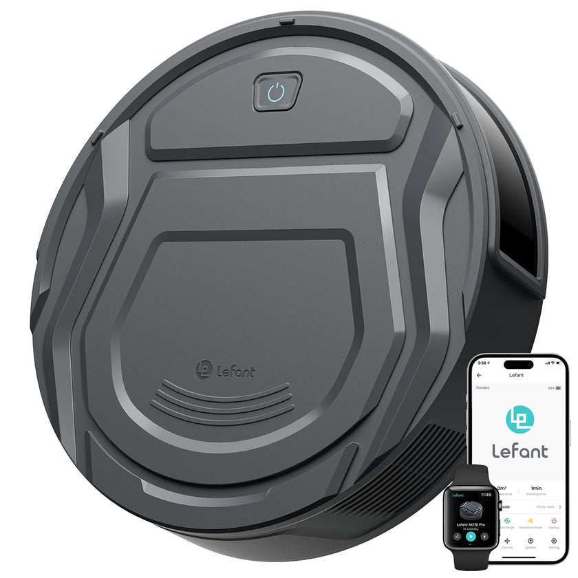 Lefant M210Pro Robot Vacuum Cleaner, 6 Cleaning Modes, 200 Mins Runtime, 4000Pa Suction, SmartSense Technology, Multi-Surface Cleaning, Ideal for Pet Hair and Hard Floor 🍁 All In One Marketplace Canada