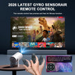 [Built-in Apps & 2026 Upgraded] Mini Projector with WiFi 6 and Bluetooth 5.4 Support 4K 1080P Auto Keystone 180° Rotatable Projector Portable Compatibile with HDMI/TV Stick/Memory Stick/Laptop, White 🍁 All In One Marketplace Canada
