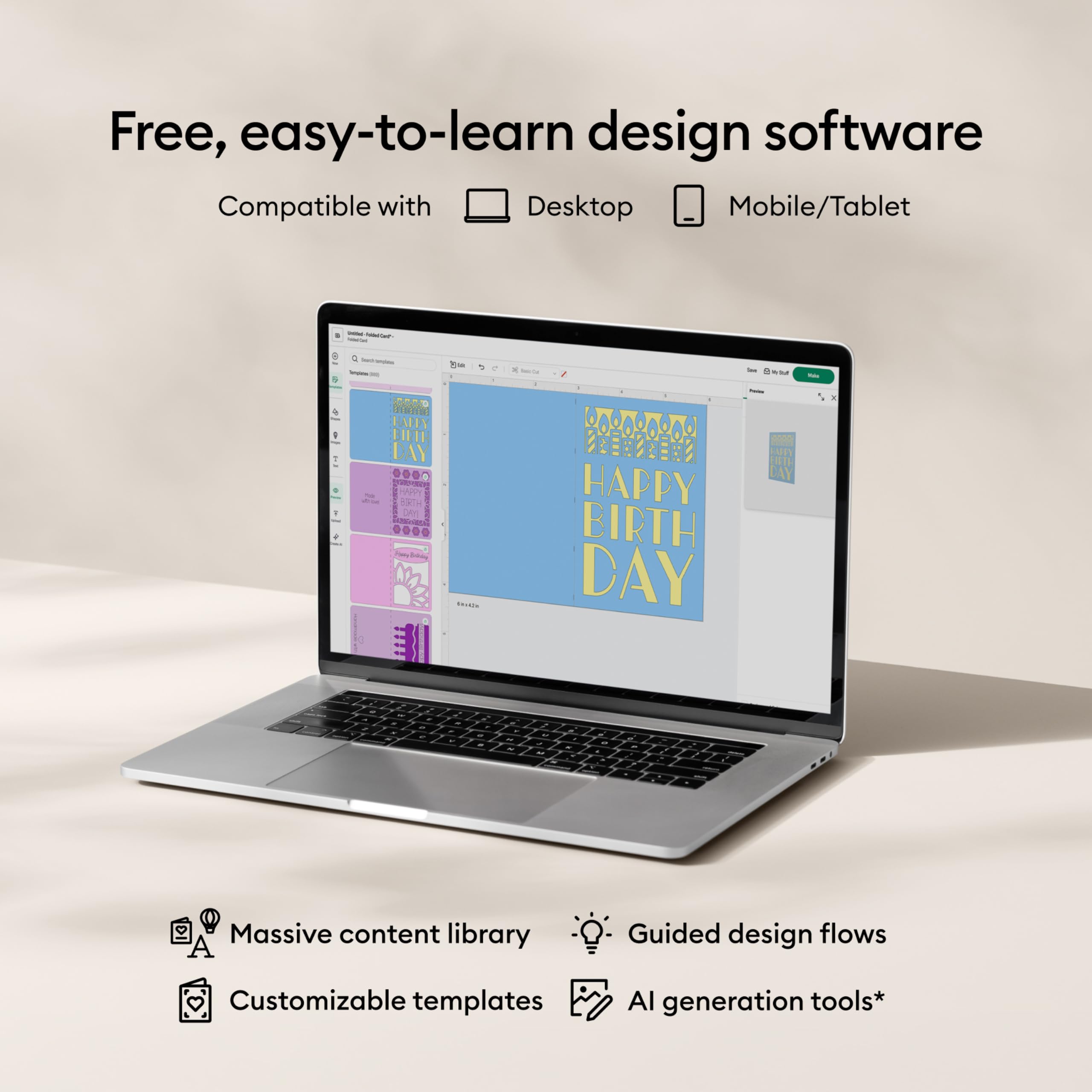 Cricut Explore 5 Essential Bundle + Digital Content, Taupe 🍁 All In One Marketplace Canada