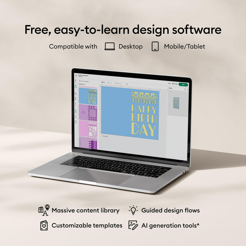 Cricut Explore 5 Essential Bundle + Digital Content, Taupe 🍁 All In One Marketplace Canada
