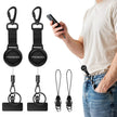 MoKo Anti-theft Phone Tether, Phone Lanyard Retractable Steel Line Cellphone Strap with Locking Carabiner and Metal 360° Tether Tab for Outdoor Skiing Hiking Climbing Fishing, Black 🍁 All In One Marketplace Canada