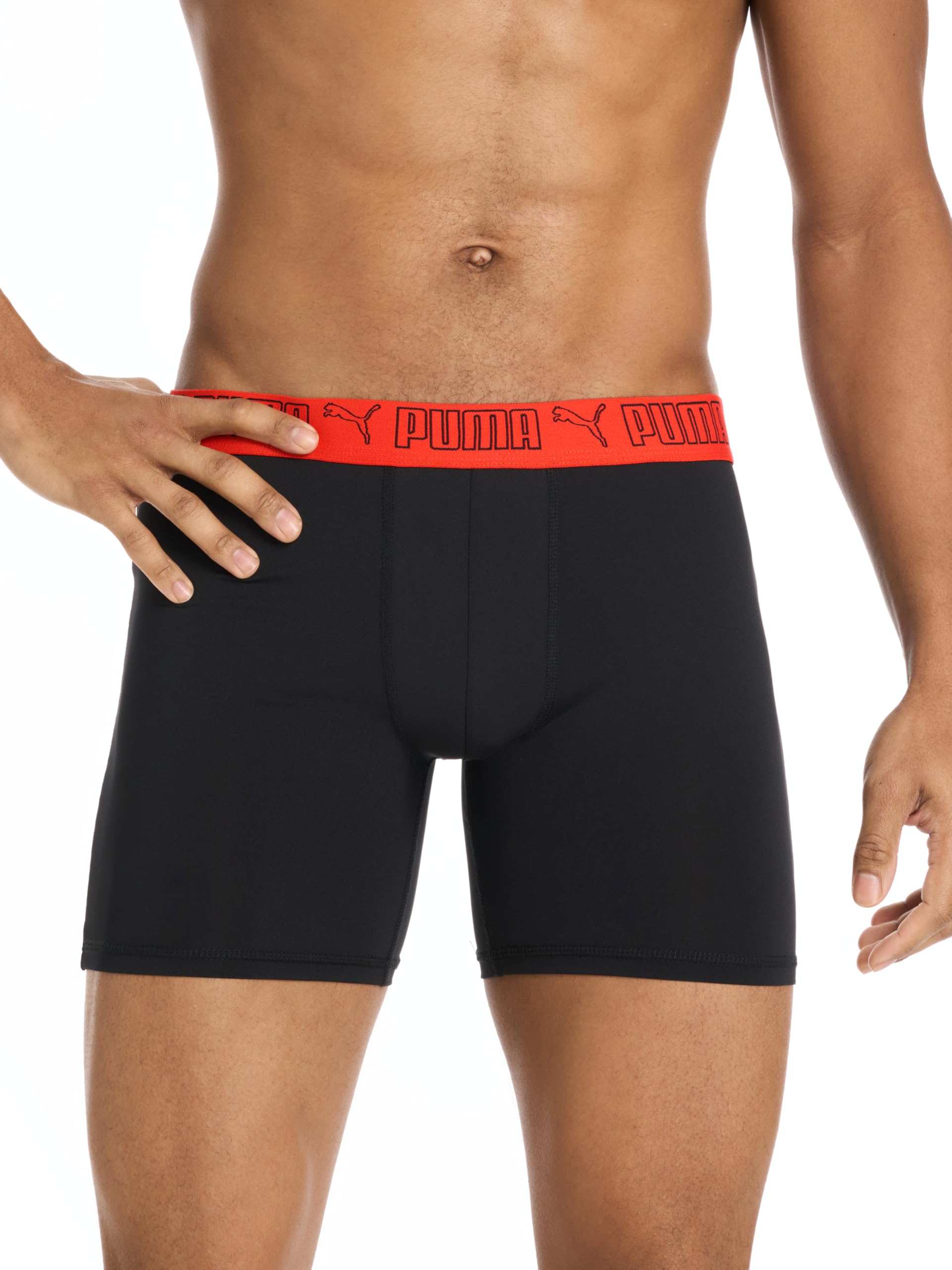 Puma Mens 5 Pack Performance Boxer Briefs, Black/Grey/Navy/Bright, Medium 🍁 All In One Marketplace Canada