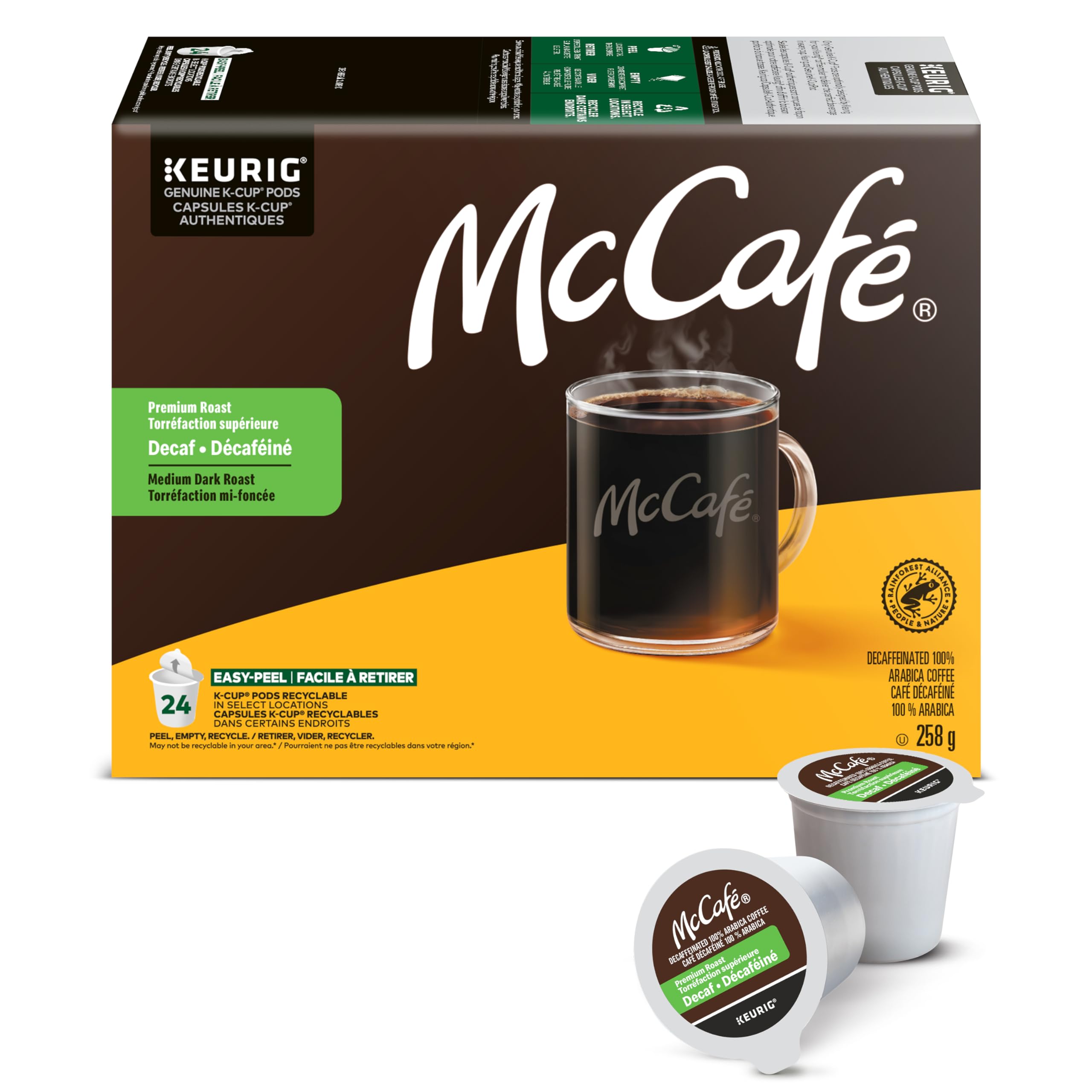 McCafé Premium Medium Dark Roast, Decaf, K-Cup Coffee Pods, 24 Count 🍁 All In One Marketplace Canada