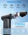 Compressed Air Duster kit-Blower-pc Duster Electric-130000RPM- Replace Compressed air can-Keyboard Clean-car Mini Snow Blowers-Car Dryer air Blower-Jet Fan-No air Canned dusters for Cleaning 🍁 All In One Marketplace Canada