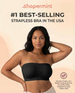 SHAPERMINT Convertible Strapless Bras for Women - Compression Wireless Bandeau Bra Top Black 🍁 All In One Marketplace Canada
