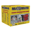 Maximum Heavy Duty Garbage Bags, 42-Gallon, 3 Mil, Clear Garbage Bags Extra Large, Tear Resistant, Industrial Strength, 32 Counts, Made In Canada 🍁 All In One Marketplace Canada