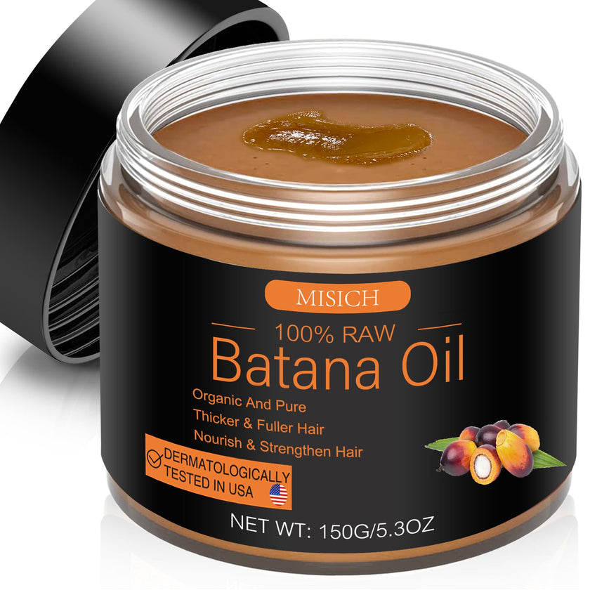 MISICH Raw Batana Oil for Hair, 100% Pure Batana Oil Paste, Unrefined Botana Hair Oil for Men & Women 5.3 oz 🍁 All In One Marketplace Canada