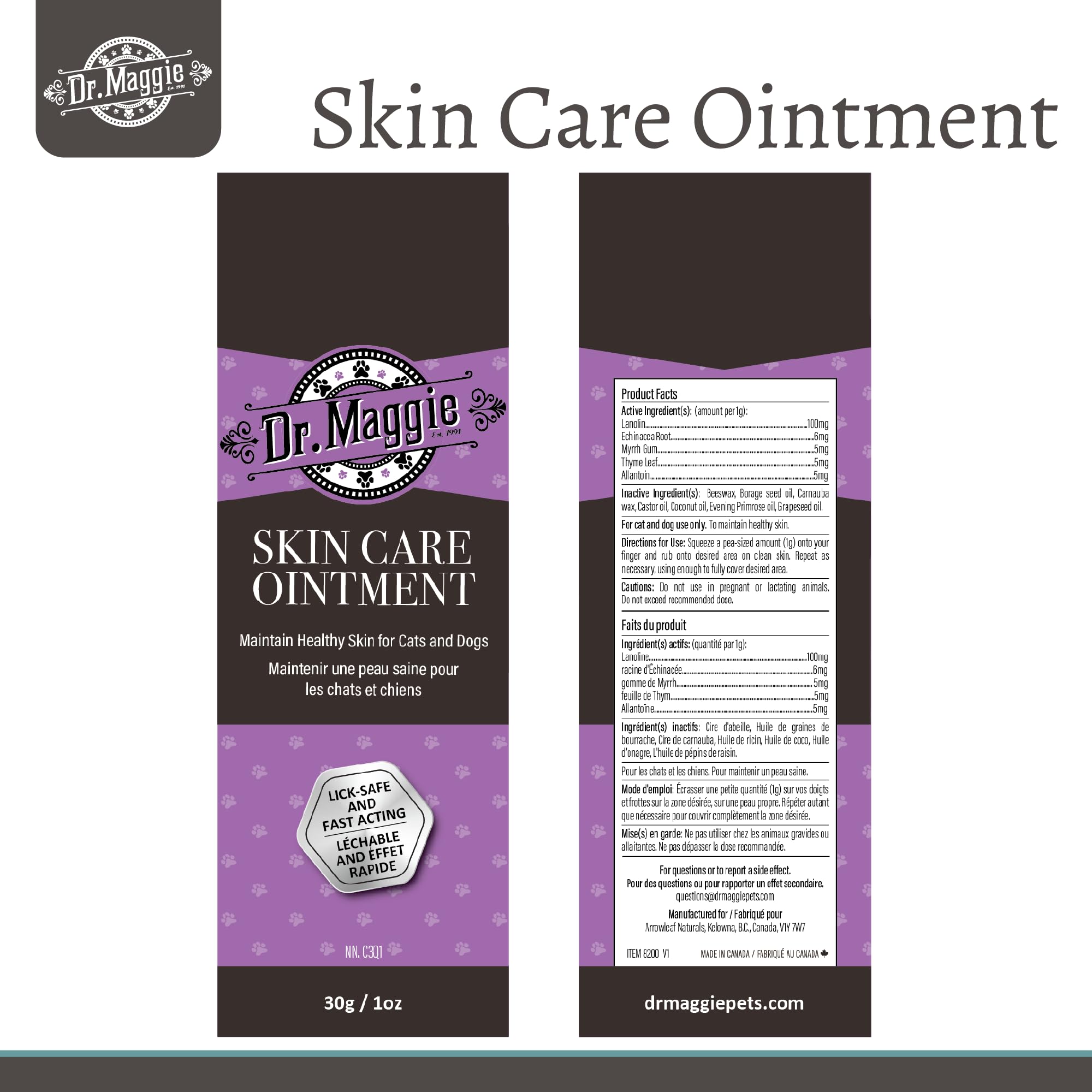 Dr. Maggie Skin Care Ointment for Cats and Dogs, 30g 🍁 All In One Marketplace Canada