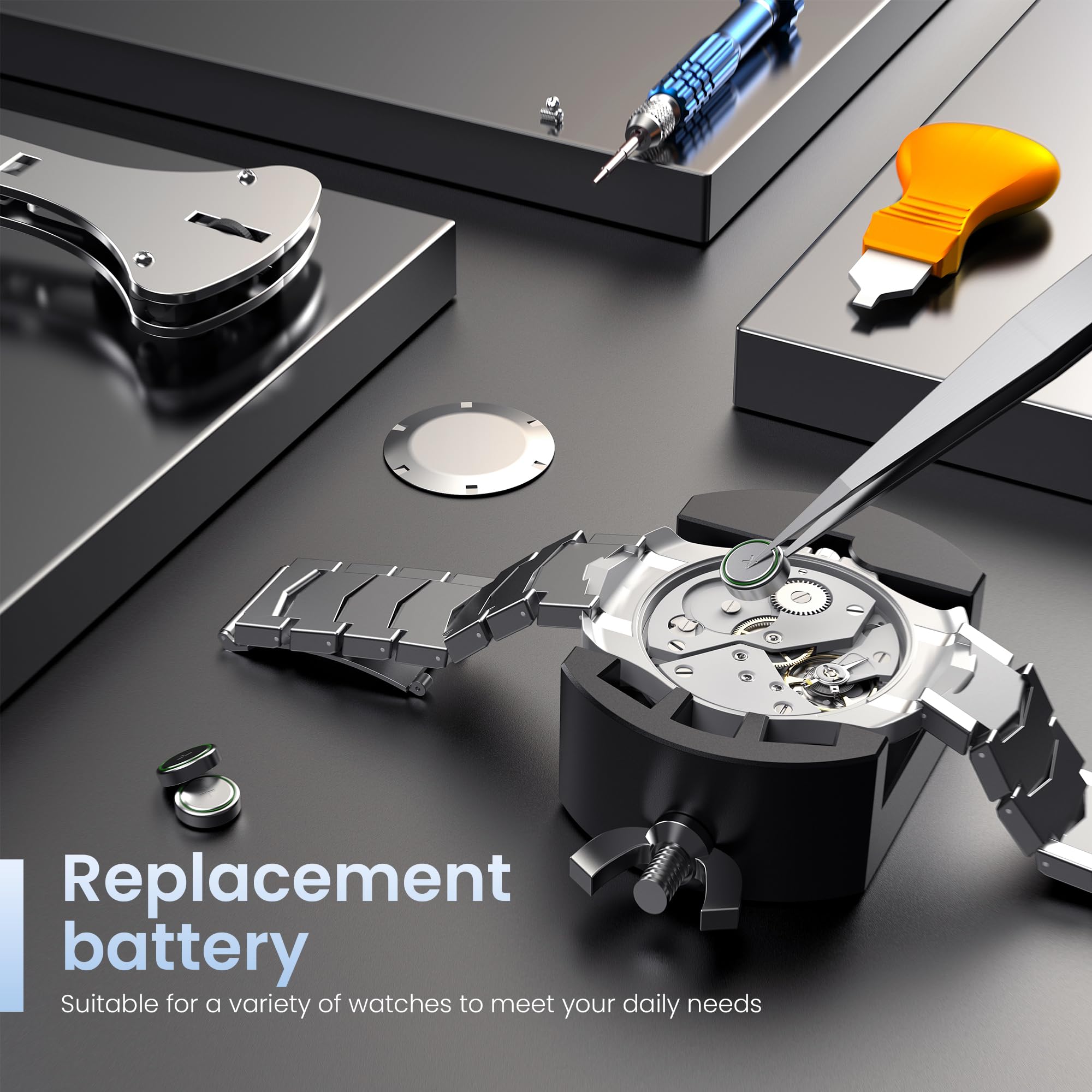 JOREST Watch Repair Tool Kit, Battery Replacement, Strap Adjustment, Bracelet Pin Removal, Band Link Remover, Resizing Tool, Wrench Opening Cover, Case Back Opener, Screwdriver, Spring Bar 🍁 All In One Marketplace Canada