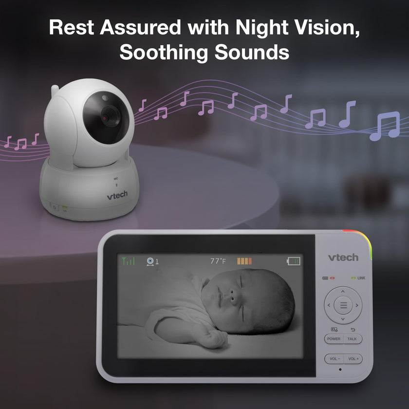 VTech VM924-2 Pan & Tilt Video Baby Monitor with 2 Cameras, 5