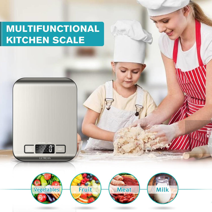 Ultrean Food Scale, Digital Kitchen Scale Weight Grams and Ounces for Baking and Cooking, 6 Units with Tare Function, 5kg/11lb (Batteries Included) 🍁 All In One Marketplace Canada