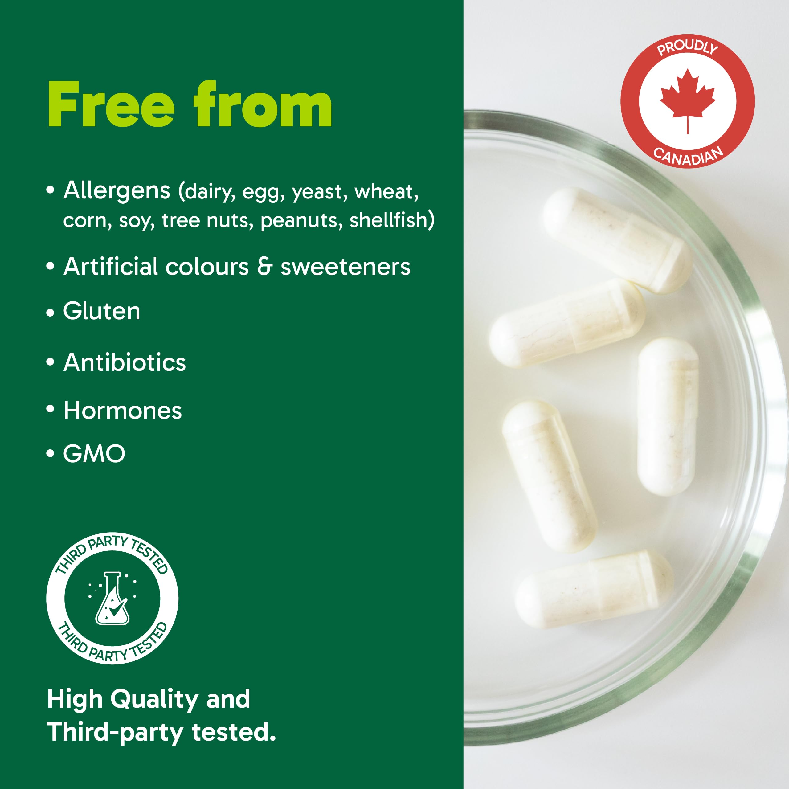 Organika Canadian-Made Marine Collagen Capsules - Salmon Collagen Peptides- Skin, Hair, and Nail Support - Premium Sourcing - 90 caps 🍁 All In One Marketplace Canada