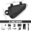 WOTOW Bike Frame Storage Bag, Water Resistant Cycling Reflective Triangle Handlebar Top Tube Bag Under Seat Pouch Strap-On Adjustable Install Position Tool Accessories Pack for Mountain Road Bike 🍁 All In One Marketplace Canada
