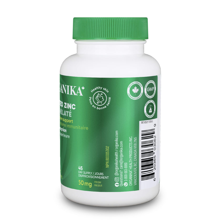 Organika Chelated Zinc 45 Tabs 🍁 All In One Marketplace Canada