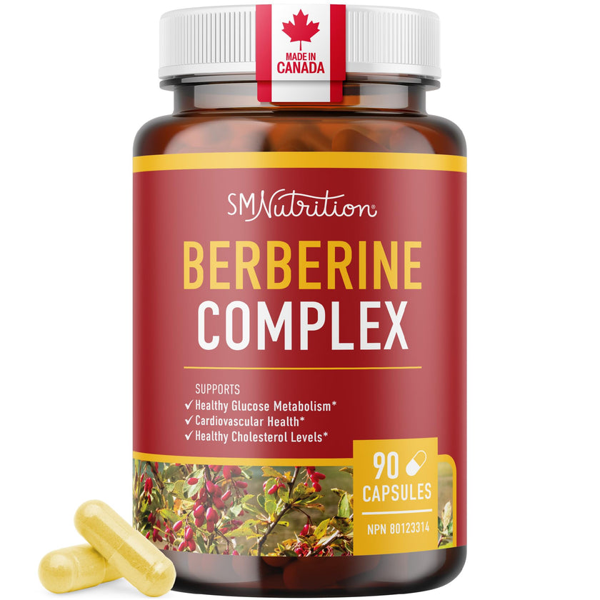 Berberine HCL Supplement | 1000mg | High Potency | Support Glucose Metabolism & Cardiovascular Health | 500mg Per Capsule | With Bitter Melon | Non-GMO, Third-Party Tested | 90 Ct. (45-Day Supply) 🍁 All In One Marketplace Canada