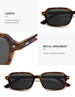 SOJOS Trendy Rectangle Polarized Sunglasses Womens Mens, Small Retro Fashion Thin Slim Square Sunnies SJ2610, Brown Tortoise/Grey 🍁 All In One Marketplace Canada