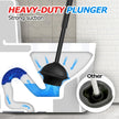 FORASTO 2 in 1 Toilet Brush and Plunger Set, Extended Handle, Bathroom Cleaning Tools, Toilet Bowl Brush and Plungers Combo, Bathroom Cleaning Supplies, Charcoal 🍁 All In One Marketplace Canada