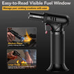 Sondiko Blow Torch with Fuel Gauge, Refillable Butane Torch Lighter with Safety Lock and Adjustable Flame, One-Handed Operation, Fit All Butane Tanks Kitchen Torch 🍁 All In One Marketplace Canada