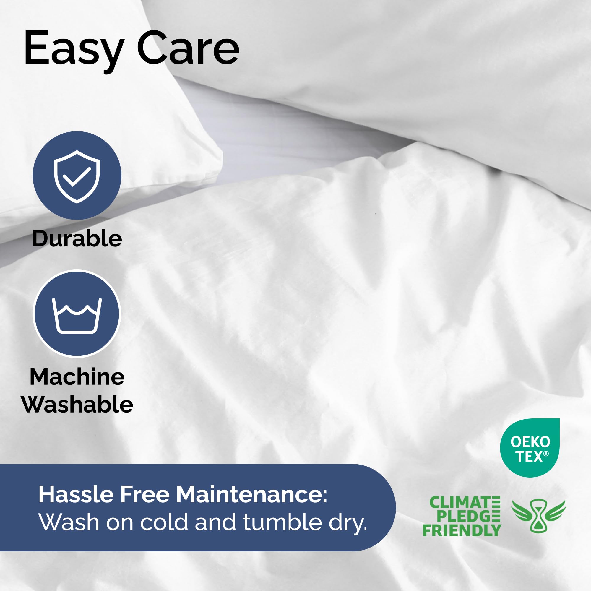Duvet Cover King Size Set - Extra Soft King Size Duvet Cover 104 x 90 with 2 Pillow Shams - Hotel Luxury, Easy Care and Fade Free with Zipper Closures & Ties - Comfy, Breathable Bedding Set (White) 🍁 All In One Marketplace Canada