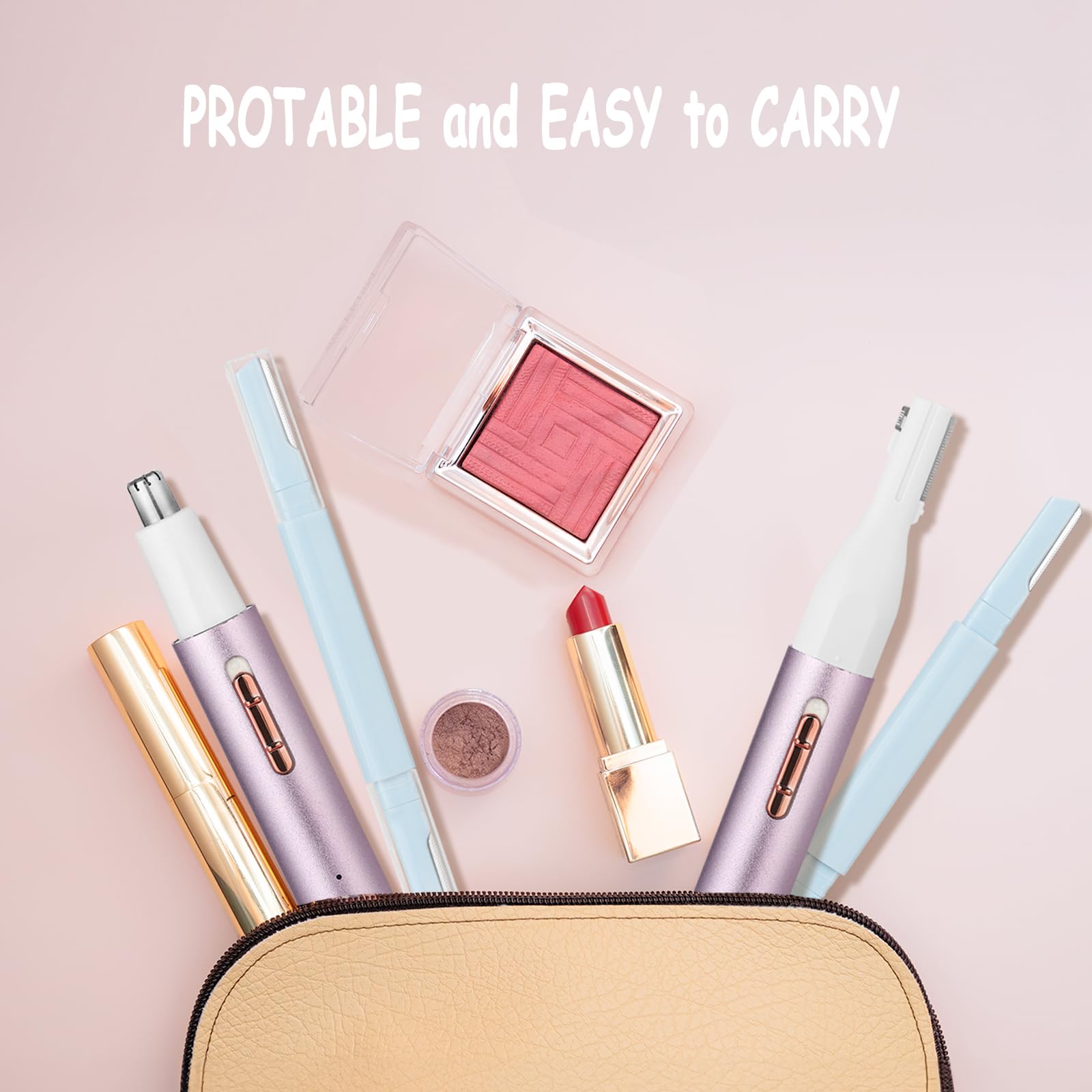 Yunmiss Nose and Ear Trimmer Clipper for Women Men,2025 Rechargeable Painless Eyebrow & Facial Hair Trimmer with IPX7 Waterproof,Rechargeable Portable Hair Trimmer with Dual Edge Blades (Pink) 🍁 All In One Marketplace Canada