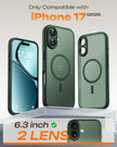 TOCOL for iPhone 17 Case, Full Camera Protection, Built-in Magnetic Ring, Compatible with Magsafe, Drop Protection, Translucent Matte Phone Case for iPhone 17 6.3 inch (Alpine Green) 🍁 All In One Marketplace Canada
