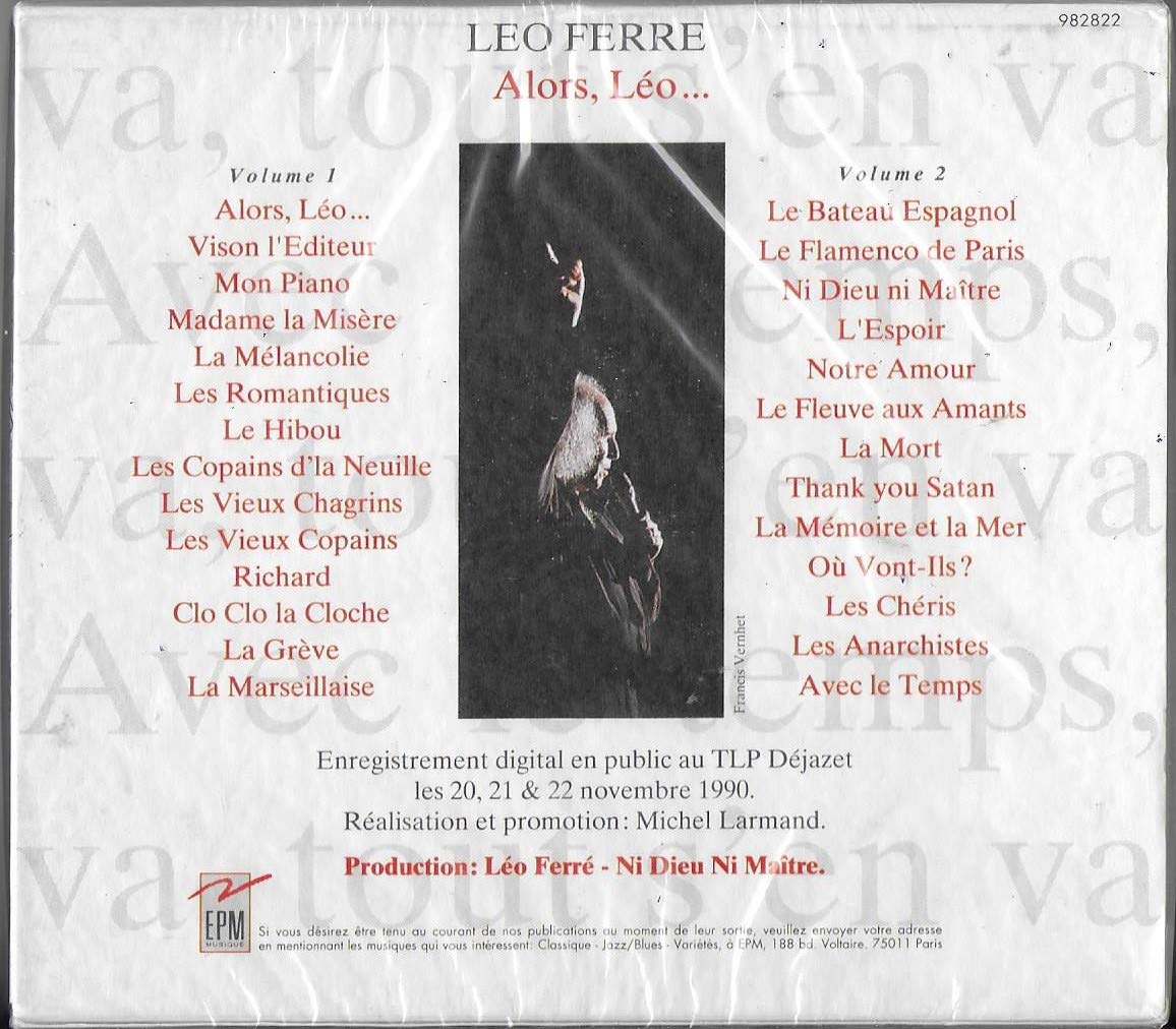 Alors Leo; Enregistrement Public`au T.l.p. Dejazet 1990
