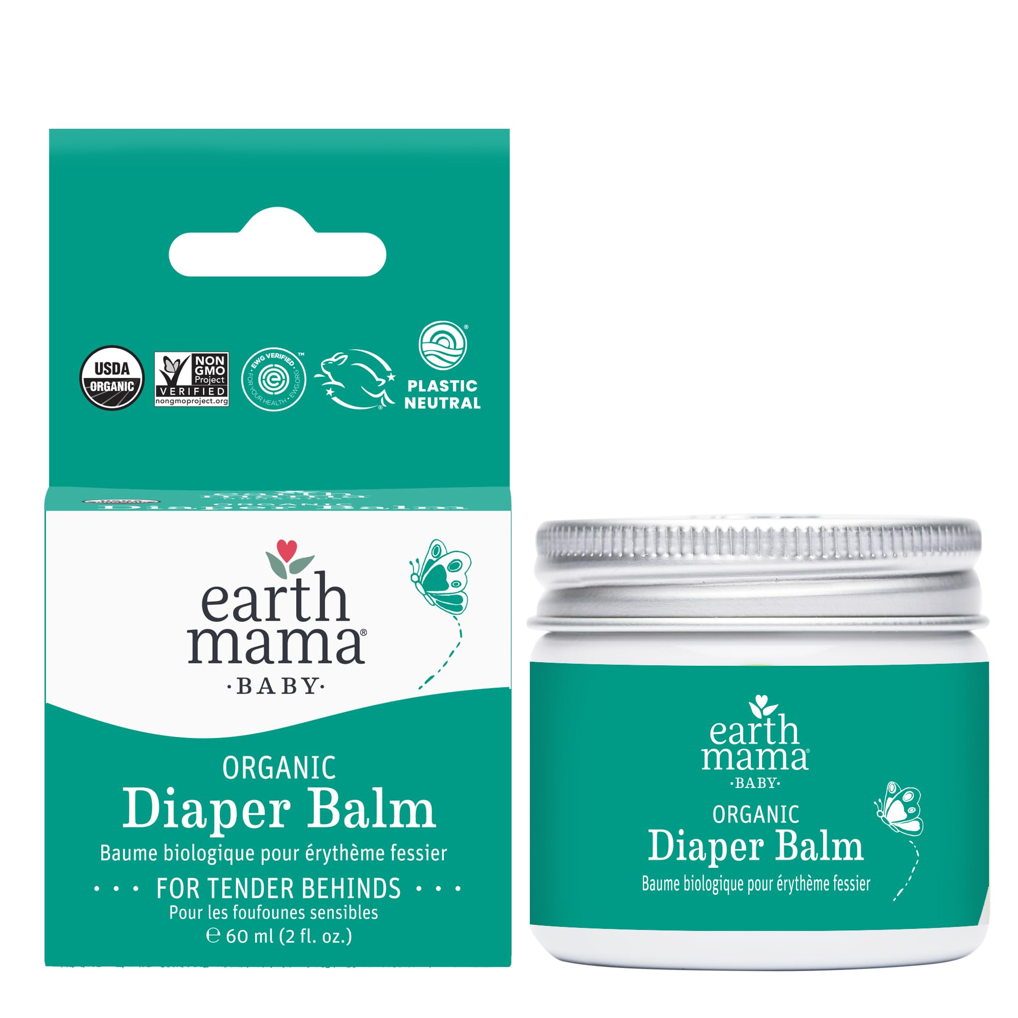Earth Mama Organic Baby Diaper Balm, 60ml 🍁 All In One Marketplace Canada