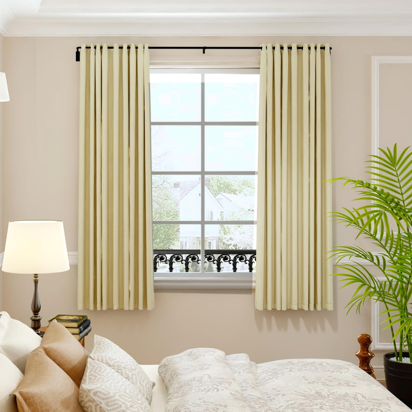 upsimples Blackout Curtain rods for windows 48 to 84 inch, Wrap Around Room Darkening Curtain Rod for Bedroom, Living Room, Adjustable from 30 to 86 Inches 🍁 All In One Marketplace Canada