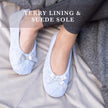 isotoner Women's 2 Pack Ballerina Slipper Quilted and Solid Ballet Flat, Light Grey Quilted, Navy Blue Solid, 9.5-10.5 🍁 All In One Marketplace Canada