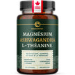 L Theanine, Magnesium Glycinate + Ashwagandha Supplement | Relaxation, Sleep & Memory Support | Stress Relief, Calm, Mood & Sleep Supplements | Made in Canada & Non-GMO | 120 Ct 🍁 All In One Marketplace Canada