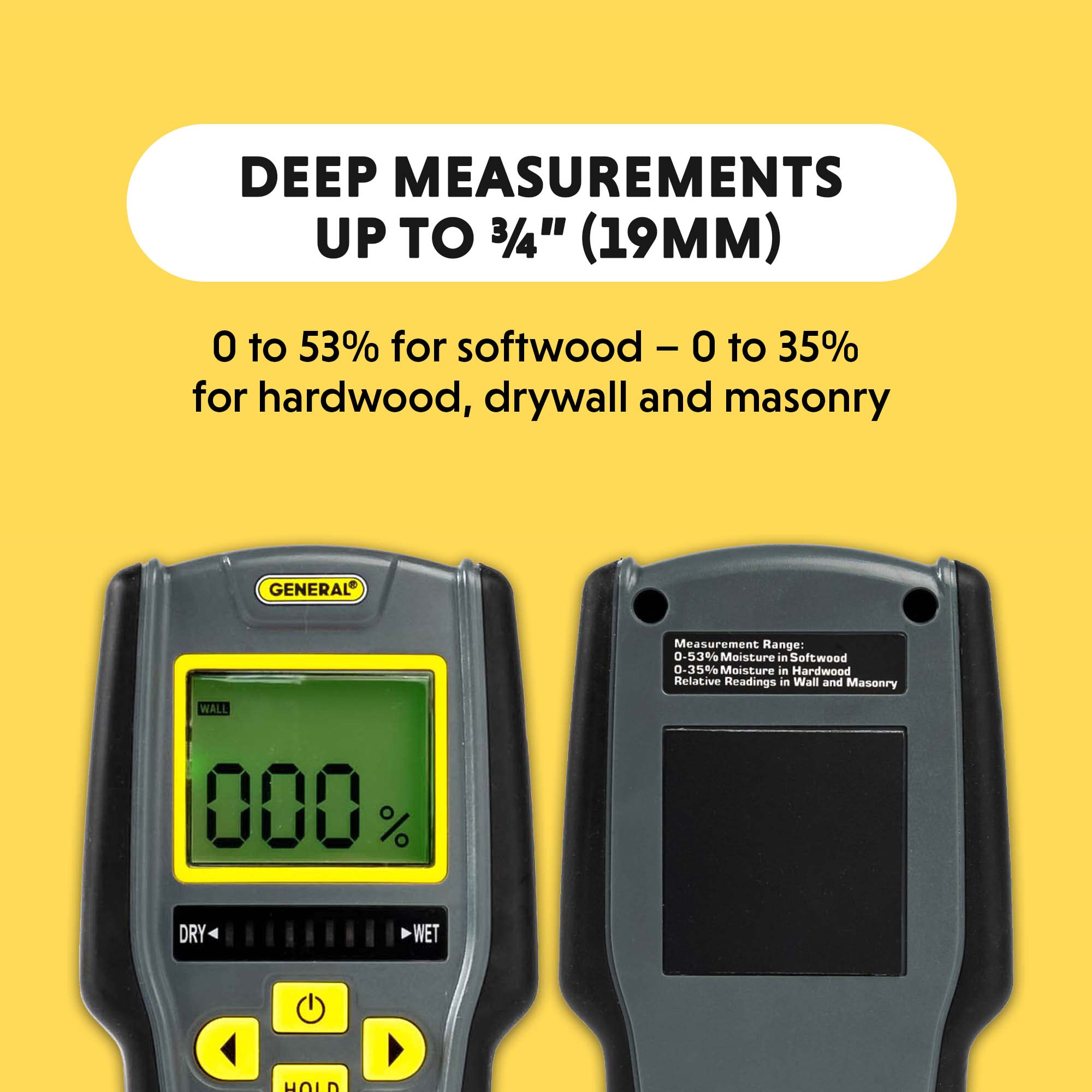 General Tools MMD7NP Moisture Meter, Pinless, Digital LCD with Tricolor Bar Graph 🍁 All In One Marketplace Canada