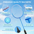 HIRALIY Badminton Rackets for Outdoor Backyard Games, Lightweight Badminton Set of 4 for Kids & Adults & Beginners, Including 4 Rackets, 12 Nylon Shuttlecocks, 4 Replacement Grip Tapes, 1 Carrying Bag 🍁 All In One Marketplace Canada