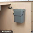 EKO Puro Mini Wall-Mounted Trash Can with Lid, Indoor Food Waste Compost Bucket, 0.79 Gal / 3L Small Hanging Trash Can for Kitchen (Grey) 🍁 All In One Marketplace Canada