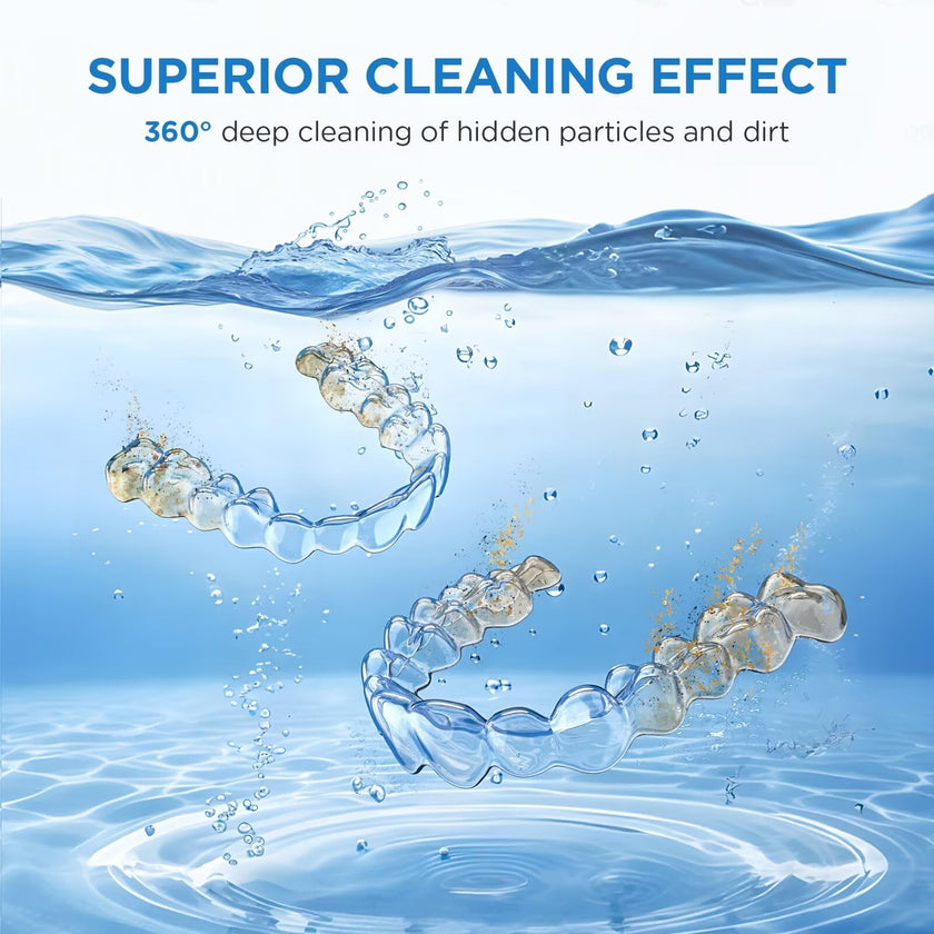 Dental Ultrasonic Retainer Cleaner Machine: 45kHz Dental Cleaning Pod with Digital Timer & 200ML, Cleaning for Dentures, Mouth Guards, Aligners, Night Guards, Braces, Toothbrush Heads & Jewelry 🍁 All In One Marketplace Canada