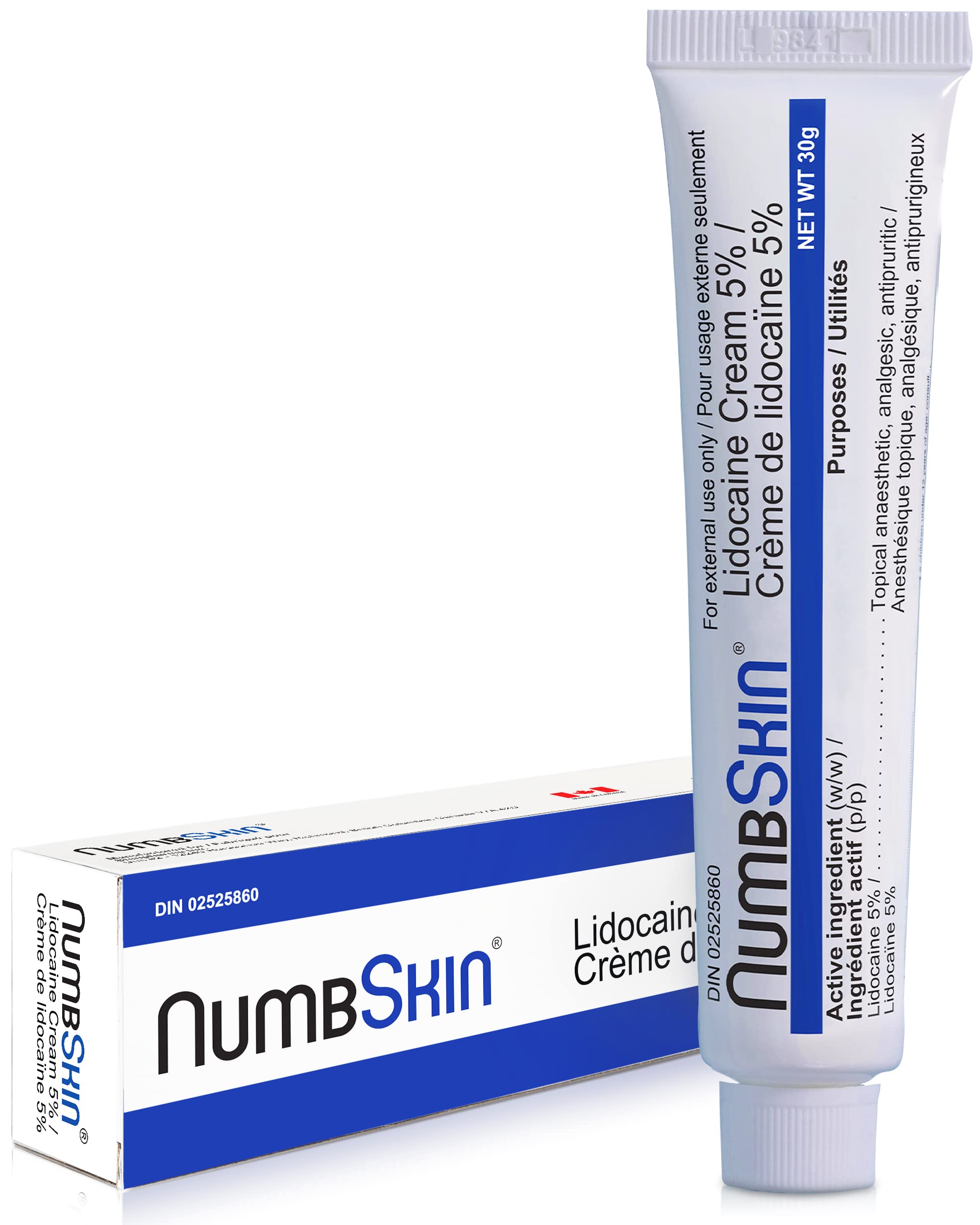 Numbskin Tattoo Numbing Cream | 5% Lidocaine Topical Anesthetic Cream | Maximum Strength Fastest Acting Pain Relieving Cream with Vitamin E, 30g (1 Tube) 🍁 All In One Marketplace Canada