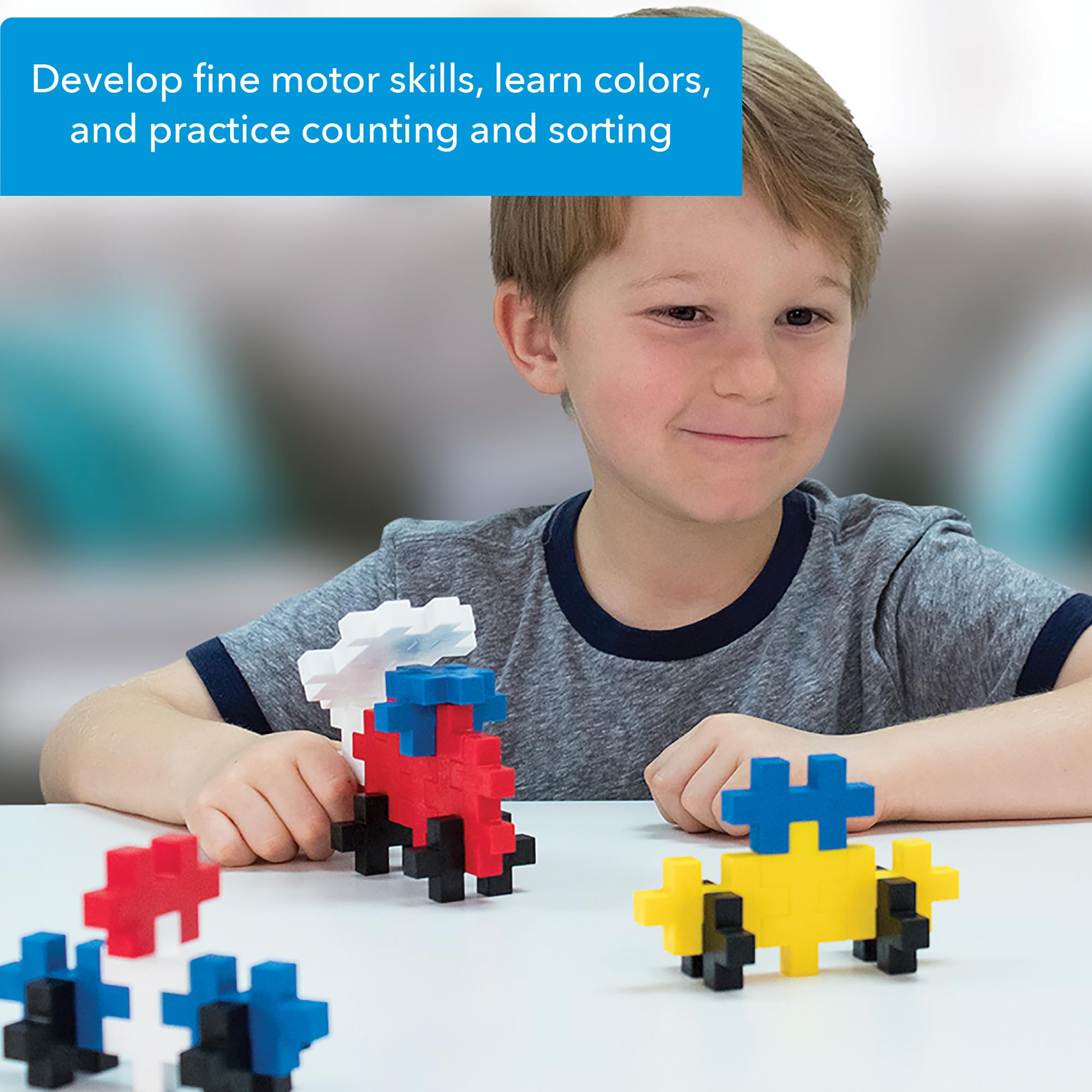 PLUS PLUS - 100 Pcs 30 x 50 mm Big Basic Colors Mix Building Blocks 🍁 All In One Marketplace Canada