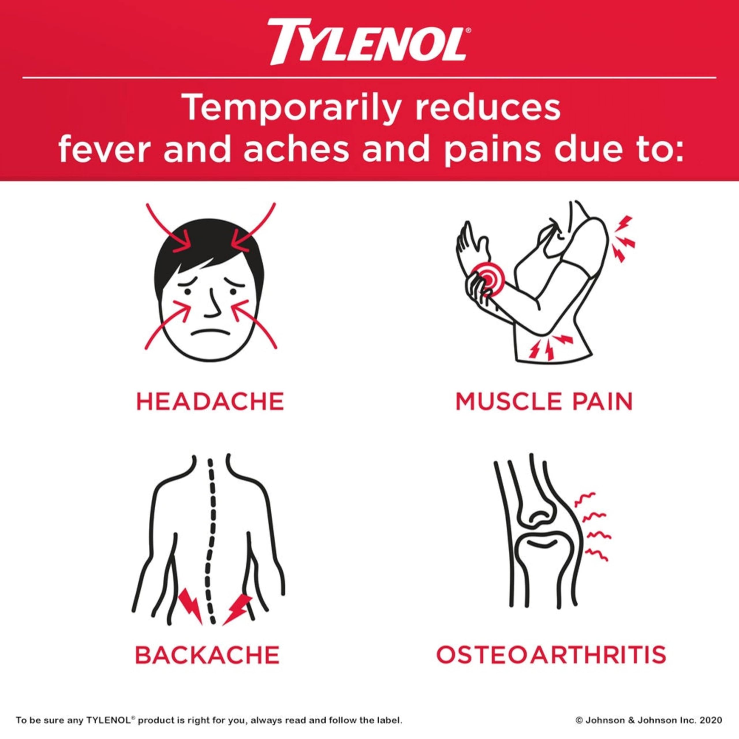 Tylenol Ultra Relief for Headache and Migraine Pain Relief, 500 mg Acetaminophen, 120 Tablets 🍁 All In One Marketplace Canada