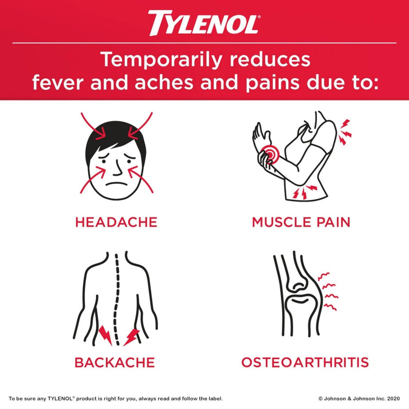 Tylenol Ultra Relief for Headache and Migraine Pain Relief, 500 mg Acetaminophen, 120 Tablets 🍁 All In One Marketplace Canada
