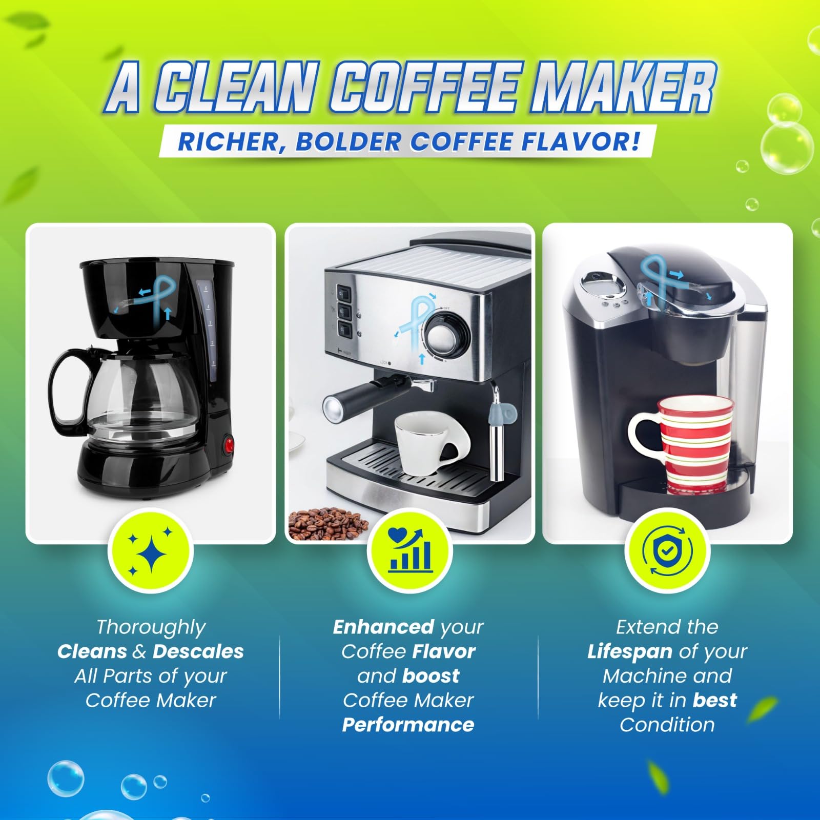 Freshero Coffee Machine Cleaner & Descaler Tablets – 24 Count, Compatible With Keurig, Breville, Ninja, Delonghi, Miele & Espresso Machines, Universal Cleaning Tabs for Coffee Maker Pots (24.0) 🍁 All In One Marketplace Canada