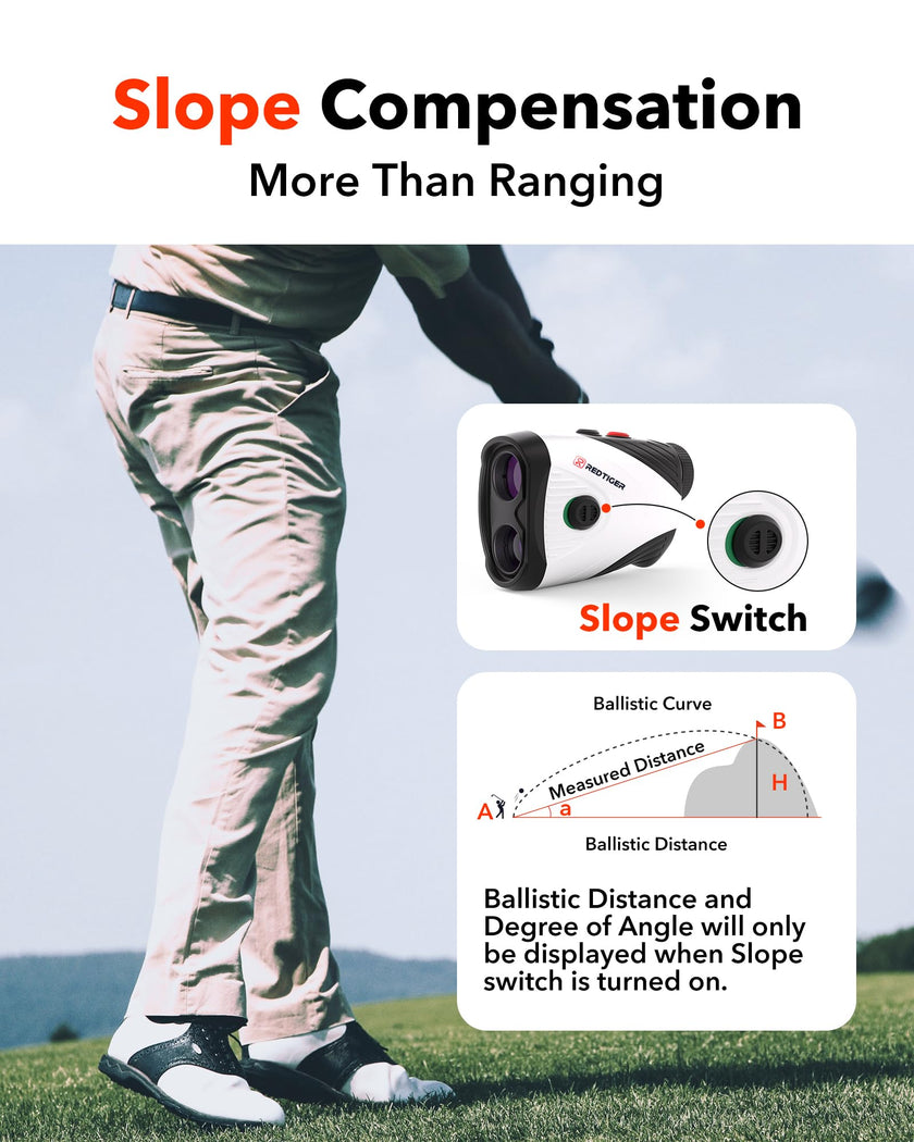 REDTIGER 1200 Yards Golf Range Finder with Slope, 7X Magnification Golf Rangefinder, IP54 Waterproof, Fast Flag Pole Locking Vibration, Rechargeable Laser Rangefinder Golfing with Magnet Stripe 🍁 All In One Marketplace Canada