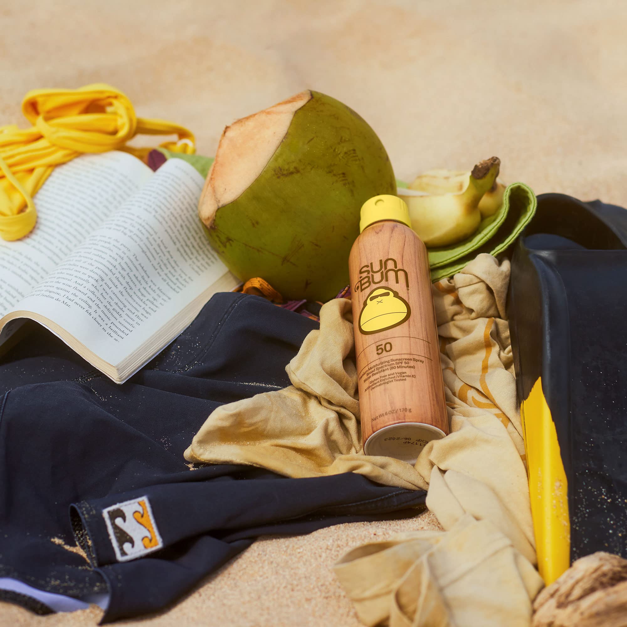 Sun Bum Original SPF 50 Sunscreen Spray, Vegan and Reef Friendly (Octinoxate & Oxybenzone Free) Broad Spectrum Moisturizing UVA/UVB Sunscreen with Vitamin E, 6 oz 🍁 All In One Marketplace Canada