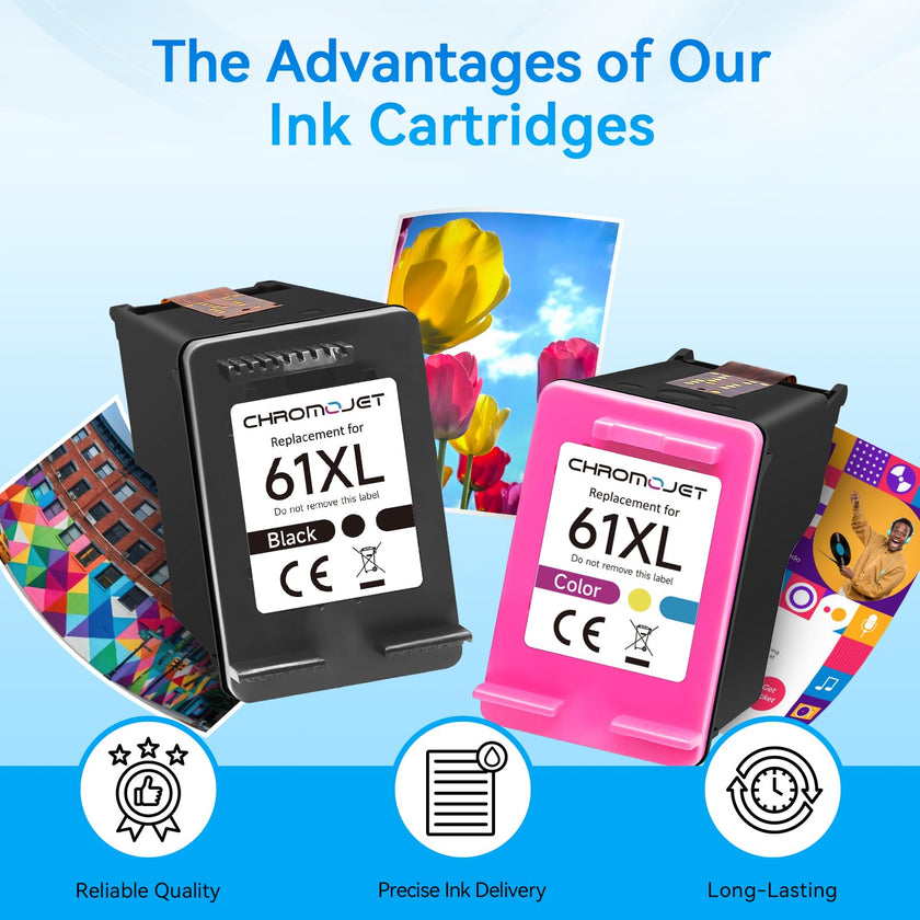 61XL Ink Cartridge Black Colour Compatible for HP 61 Ink Cartridge Compatible for HP Envy 4500 Ink fit for Envy 4500 5530 5534 5535 DeskJet 1000 1010 2540 2541 3050 OfficeJet 4630 4635 2620 Printer 🍁 All In One Marketplace Canada