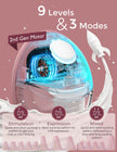 Momcozy Breast Pump Hands Free Mobile Style | M6, Wearable Breastfeeding Pump Ideal Rhythm for More Milk, DoubleFit Flange More Fit & Discreet with 3 Modes & 9 Levels, 24mm (Cozy Red, 2 Count) 🍁 All In One Marketplace Canada