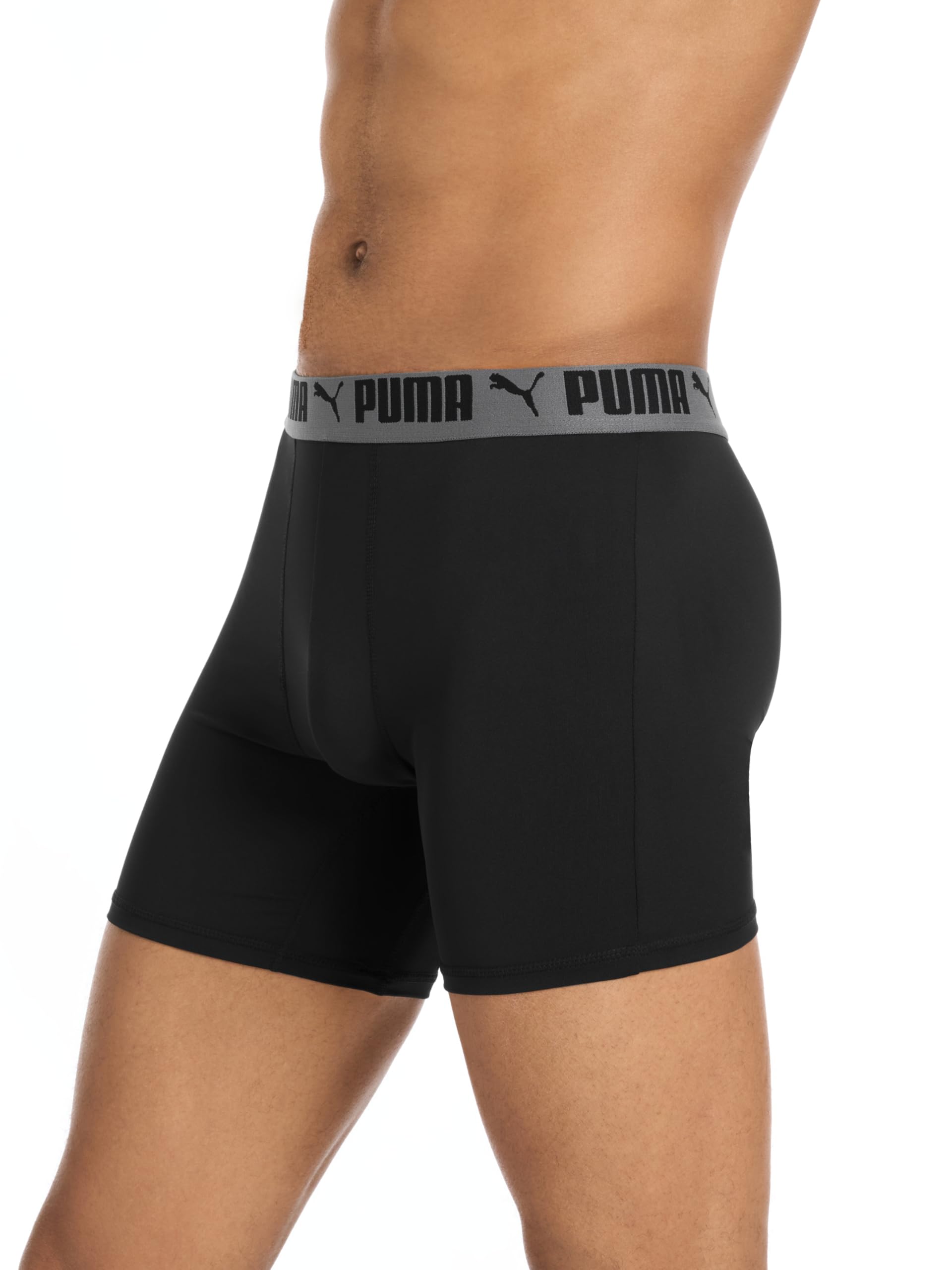 Puma Men's 4 Pack Active Stretch Boxer Briefs, Black, Medium 🍁 All In One Marketplace Canada