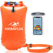 20L Swim Buoy, Swim Buoy with Storage for Kids and Adults, Waterproof Inflatable Dry Bag Swim Safety Float for Water Sports, Open Water Swimmers, Triathletes, Kayakers and Snorkelers, Orange 🍁 All In One Marketplace Canada